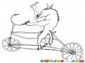 Dibujo De Caballo En Bicicleta Para Pintar Y Colorear