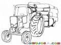 Dibujo De Tractor De Finca Para Pintar Y Colorear