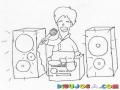 Dibujo De Karaoke Para Pintar Y Colorear