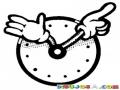 Reloj Con Manos De Mickey Mouse Para Pintar Y Colorear