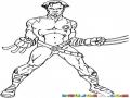Dibujo De Wolverine Con Garras Para Pintar Y Colorear