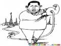 Dibujo De Chavez Fuerte Y Musculoso Para Pintar Y Colorear