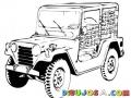 Dibujo De Jeep Militar Para Pintar Y Colorear