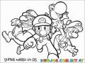 Colorear a Mario Bros y sus amigos