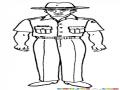 Dibujo De Policia Guardabosques Para Pintar Y Colorear
