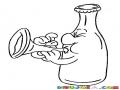 Dibujo De Botella Tocando La Trompeta Para Colorear