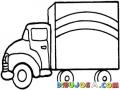 Camion Fletero Dibujo De Camioncito De Mudanzas Arcoiris Para Pintar Y Colorear