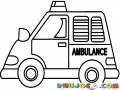 Carrito Ambulancia Para Colorear