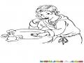Dibujo De Chica Lavandose Los Dientes Con Cepillo Y Pasta Dental Closeup Para Colorear