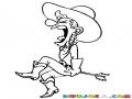 Dibujo De Vaquero Con Flecha En La Nalga Para Pintar Y Colorear Vaquero Flechado En El Culito