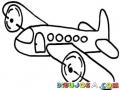 Dibujo De Avion Bimotor Para Pintar Y Colorear