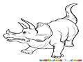 Dibujo De Dinosaurio Triceraptor Para Pintar Y Colorear Abuelo De Los Rinocerontes