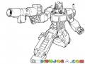 Dibujo De Optimus Prime De Los Transformers Disparando Para Pintar Y Colorear