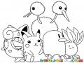 Dibujo De Pokemon Y Sus Amigos Para Pintar Y Colorear