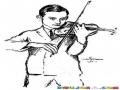 Dibujo De Violinista Tocando Un Violin Para Pintar Y Colorear