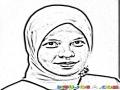 Mujer Musulmana Para Pintar Y Colorear