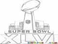 Superbowl Xlv Dibujo De Super Bowl De La Nfl Para Pintar Y Colorear