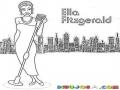 Ellafitzgerald.com Coloring Page Dibujo De Ella Fitzgerald Para Pintar Y Colorear