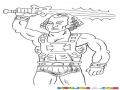 Dibujo De Geroge Washington Con Cuerpo De Heman Para Colorear A He-man