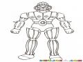 Dibujo De Robot Piernudo Para Pintar Y Colorear