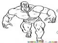 Dibujo De Hombre Musculoso Peso Pesado Para Pintar Y Colorear