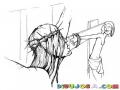 Dibujo Cristiano De Jesucristo Crucificado Con El Ladron Arrepentido Para Pintar Y Colorear