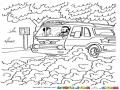 Dibujo De Mister T Manejando Un Bus Para Pintar Y Colorear