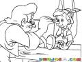 Dibujo De Geppetto Pintando A Pinocho Para Pintar Y Colorear A Pinocho Con Yepeto