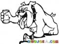 Dibujo De Bulldog Tomando Redbull Pra Pintar Y Colorear