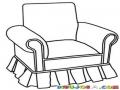Dibujo De Sillon De Sofa Para Pintar Y Colorear
