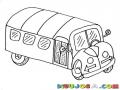 Dibujo De Bus Viejo Para Pintar Y Colorear Camioneta Vieja