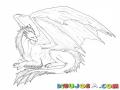 Dibujo De Dragon Volador Con Cuerpo De Caballo Para Pintar Y Colorear