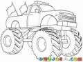 Dibujo De Monster Truck Para Pintar Y Colorear Picup Moustruo