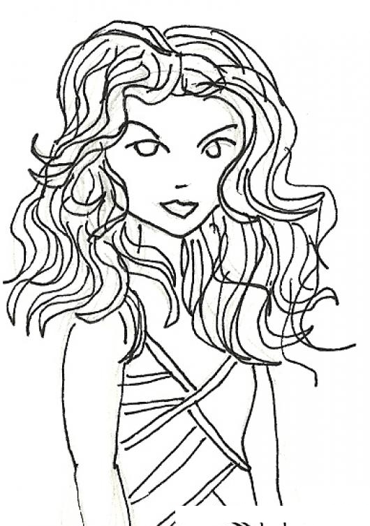 DIBUJO DE CHICA DE PELO ONDULADO PARA PINTAR Y COLOREAR | DIBUJOS PARA PINTAR | Dibujos para Colorear DIBUJO DE CHICA DE PELO ONDULADO PARA PINTAR Y COLOREAR | DIBUJOS PARA PINTAR | Dibujos para Colorear