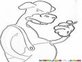 Dibujo De Perro Fumador Para Pintar Y Colorear