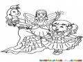 Dibujo De 3 Princesitas Para Pintar Y Colorear