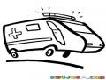 Dibujo De Ambulancia De Prisa Para Pintar Y Colorear