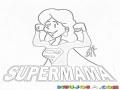 Supermama Dibujo De La Super Mama Para Pintar Y Colorear