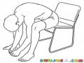 Dibujo De Hombre Cansado Sentado En Una Silla Usando Solo Calzoncillo Para Pintar Y Colorear