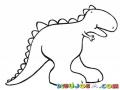 Dibujio De Dinosaurito Patas Grandes Para Pintar Y Colorear