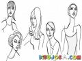 Dibujo De Peinados De Mujeres Para Pintar Y Colorear