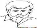 Dibujo De Hombre Barbado Triste Para Pintar Y Colorear Hombre Triston Con Barba