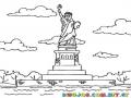 Colorear Estatua de la libertad de Nueva york