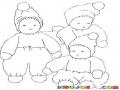 Tres Bebes Dibujo De 3 Bebes Para Pinta Y Colorear
