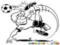 Patada Chilena Dibujo De Futbolista Tirando Una Patada Para Atras