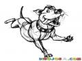 Dibujo De Perro Corriendo Con La Lengua De Fuera Para Colorear