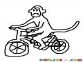 Bicicletas Para Ninos Dibujo De Mono Pedaleando Una Cicle Para Pintar Y Colorear Mico En Bisicleta