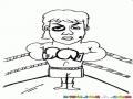 Ojo Inflamado Dibujo De Boxeador Con El Ojo Morado Para Pintar Y Colorear