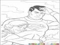 Abuelita De Superman Dibujo De La Abuela De Super Man Dandole Un Abrazo Para Pintar Y Colorear