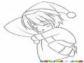 Dibujo De Nino Durmiendo Abrazando Una Almohada Para Pintar Y Colorear